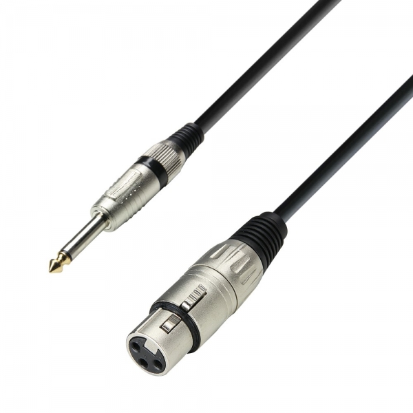 Mikrofonkabel XLR female auf 6,3 mm Klinke mono 6 m, K3MFP0600